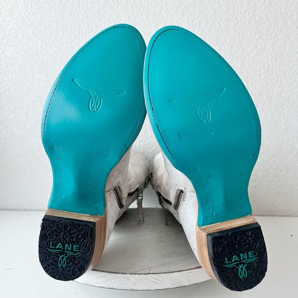 Lane Women's Elegant Lace Up Boots - White - Picture 9 of 11